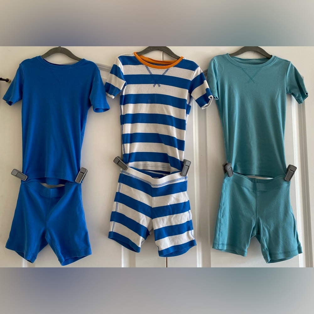 Primary Kids Organic Pajama Set Bundle - Shorts and Short Sleeve Tops - Size 6-7